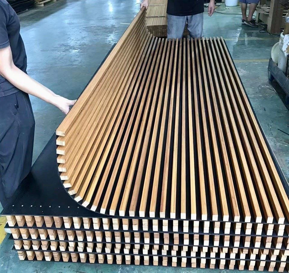 Factory Outlet Mẫu miễn phí Bảng âm thanh bằng gỗ Slat